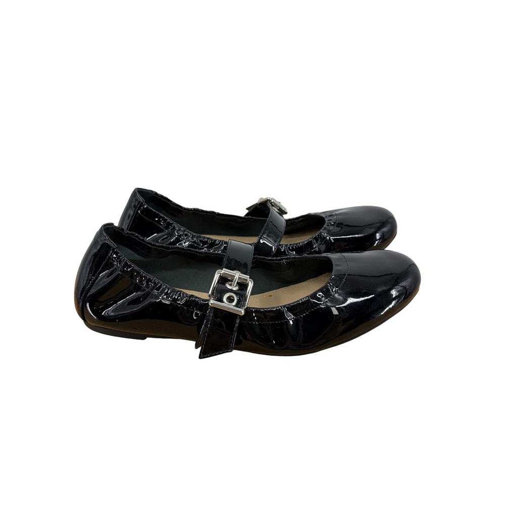 Schutz‎ Black Calita Patent Leather Mary Jane Ballet Flats Buckle Strap Size 9B